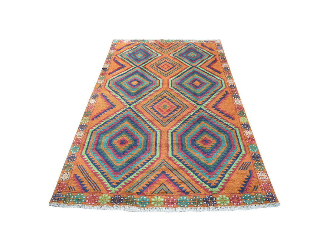 5'8" x 7'10" New Hand Knotted Multicolored Wool Rectangle Oriental Rug - MOA10253339