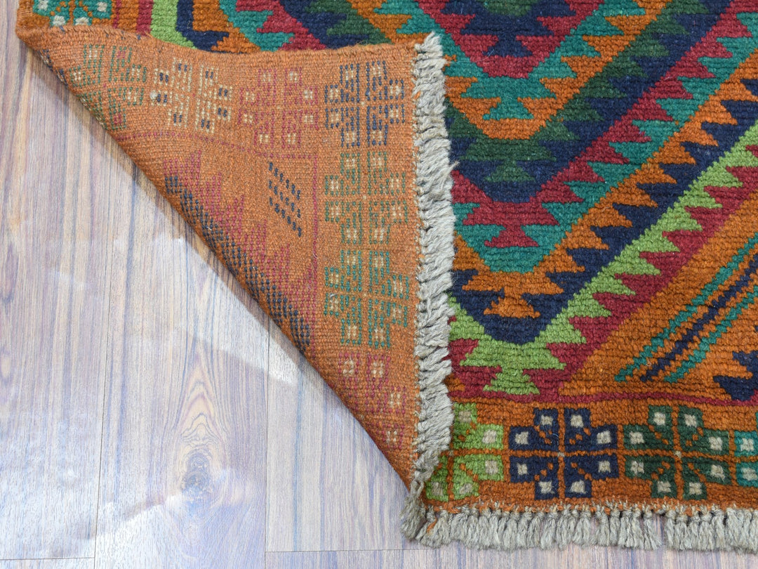 5'8" x 7'10" New Hand Knotted Multicolored Wool Rectangle Oriental Rug - MOA10253339