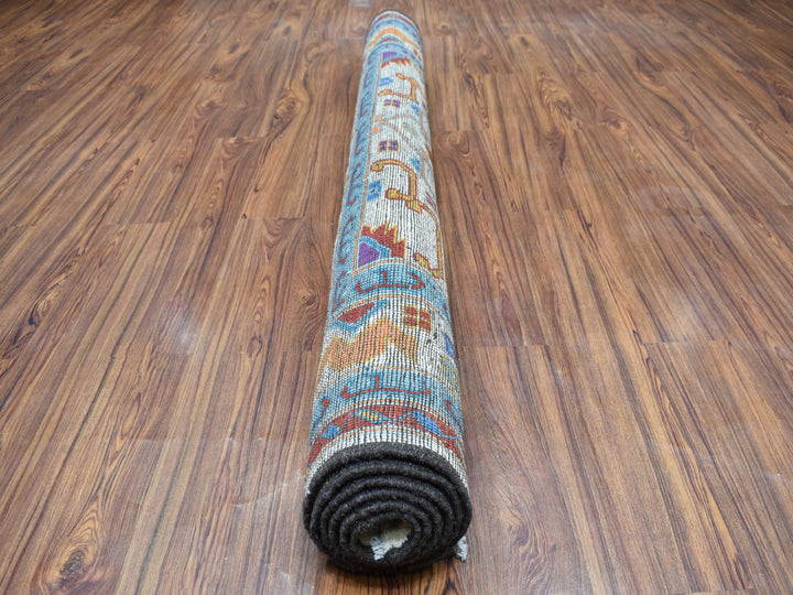 5'8" x 7'8" New Hand Knotted Ivory Wool Rectangle Oriental Rug - MOA10253341