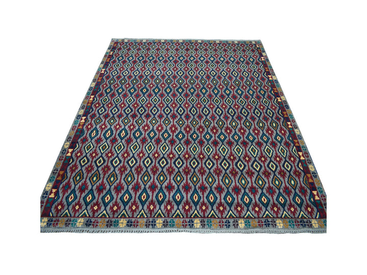 6'2" x 7'3" New Hand Knotted Grey Wool Rectangle Oriental Rug - MOA10253347