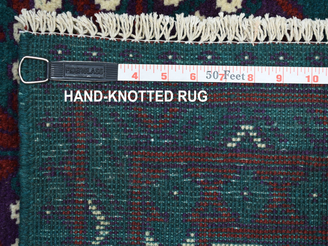 6'6" x 9'4" New Hand Knotted Green Wool Rectangle Oriental Rug - MOA10253354