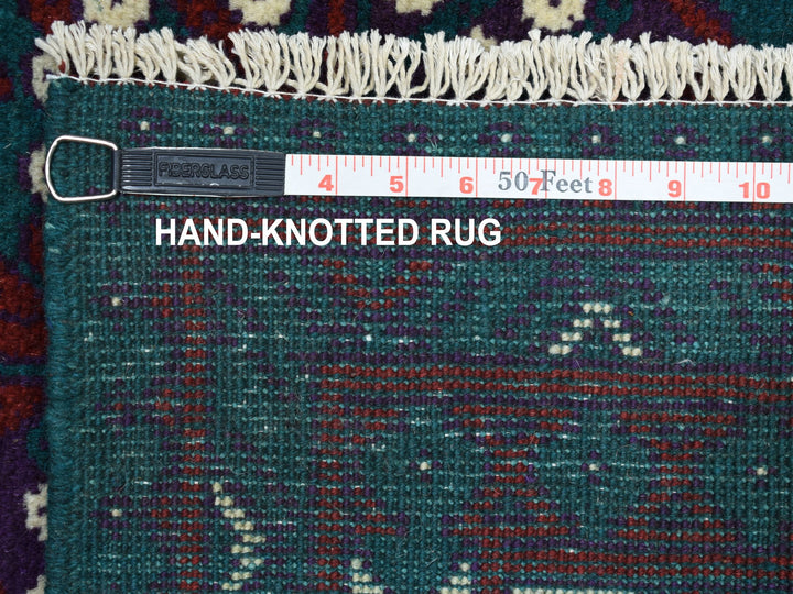 6'6" x 9'4" New Hand Knotted Green Wool Rectangle Oriental Rug - MOA10253354