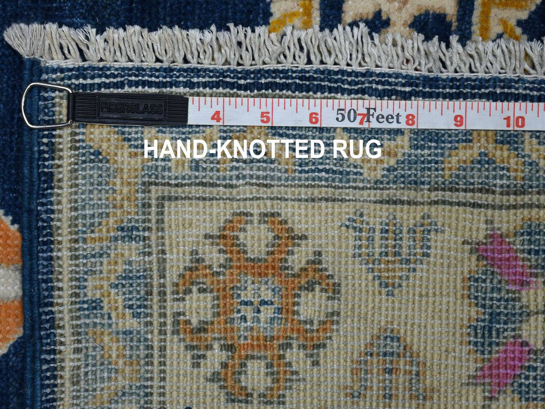 3'1" x 5'0" New Hand Knotted Blue Wool Rectangle Oriental Rug - MOA10253539