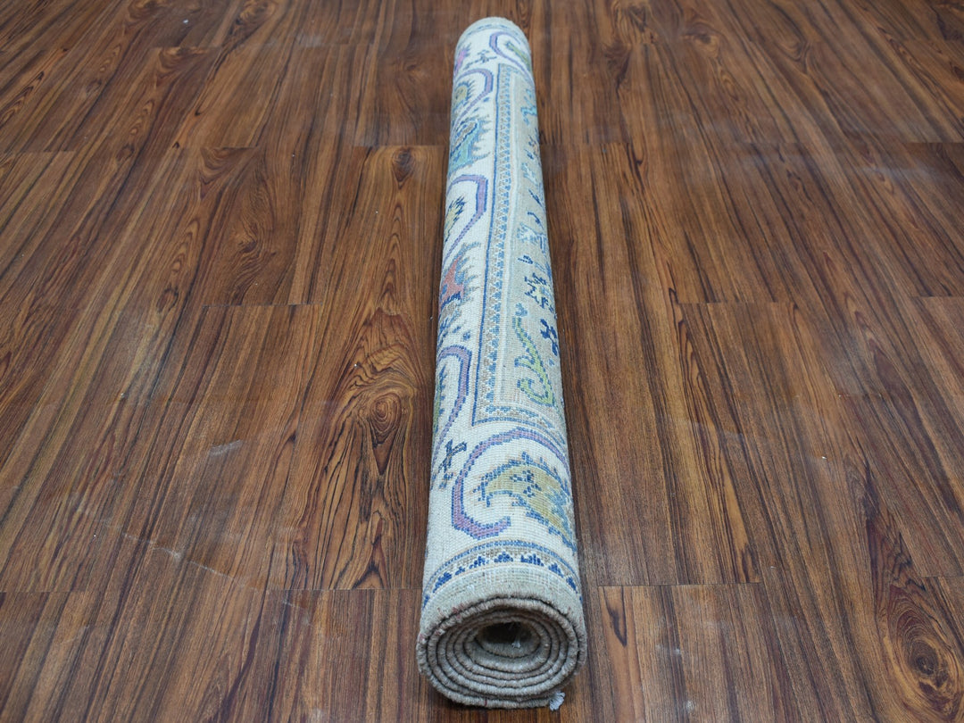 4'0" x 5'9" New Hand Knotted Grey Wool Rectangle Oriental Rug - MOA10253807