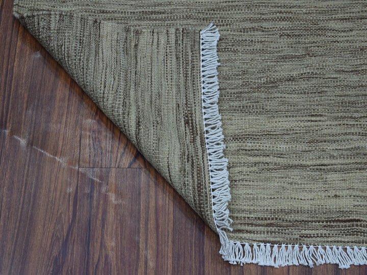 2'4" x 6'4" New Hand Woven Grey Wool Runner Oriental Rug - MOA10253856