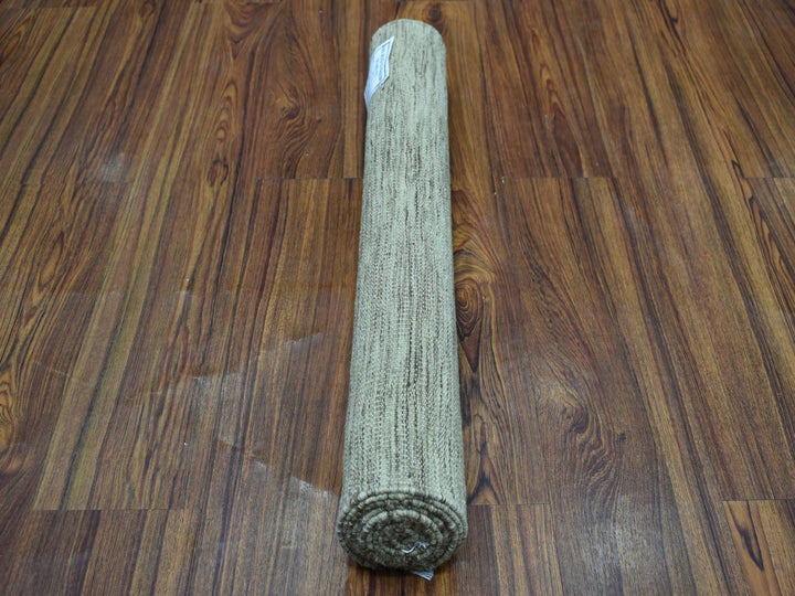 2'4" x 6'4" New Hand Woven Grey Wool Runner Oriental Rug - MOA10253856