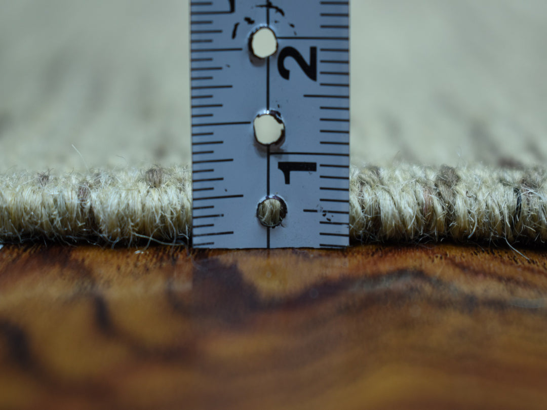 2'4" x 6'4" New Hand Woven Grey Wool Runner Oriental Rug - MOA10253856