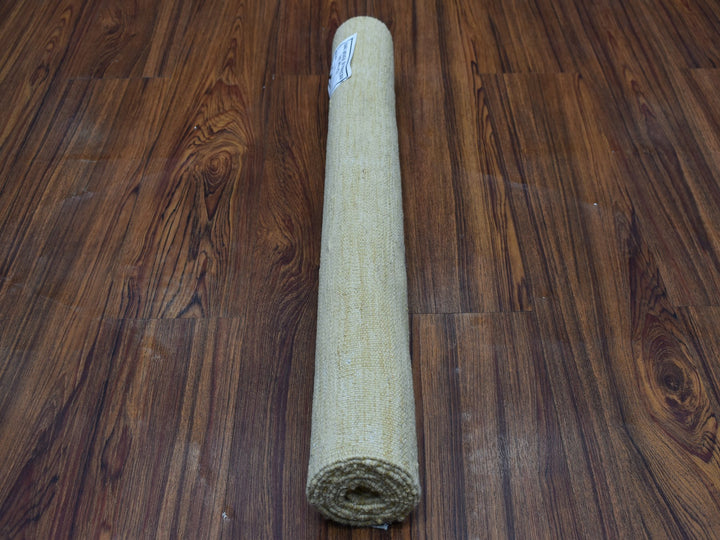 2'2" x 6'2" New Hand Woven Beige Wool Runner Oriental Rug - MOA10253860