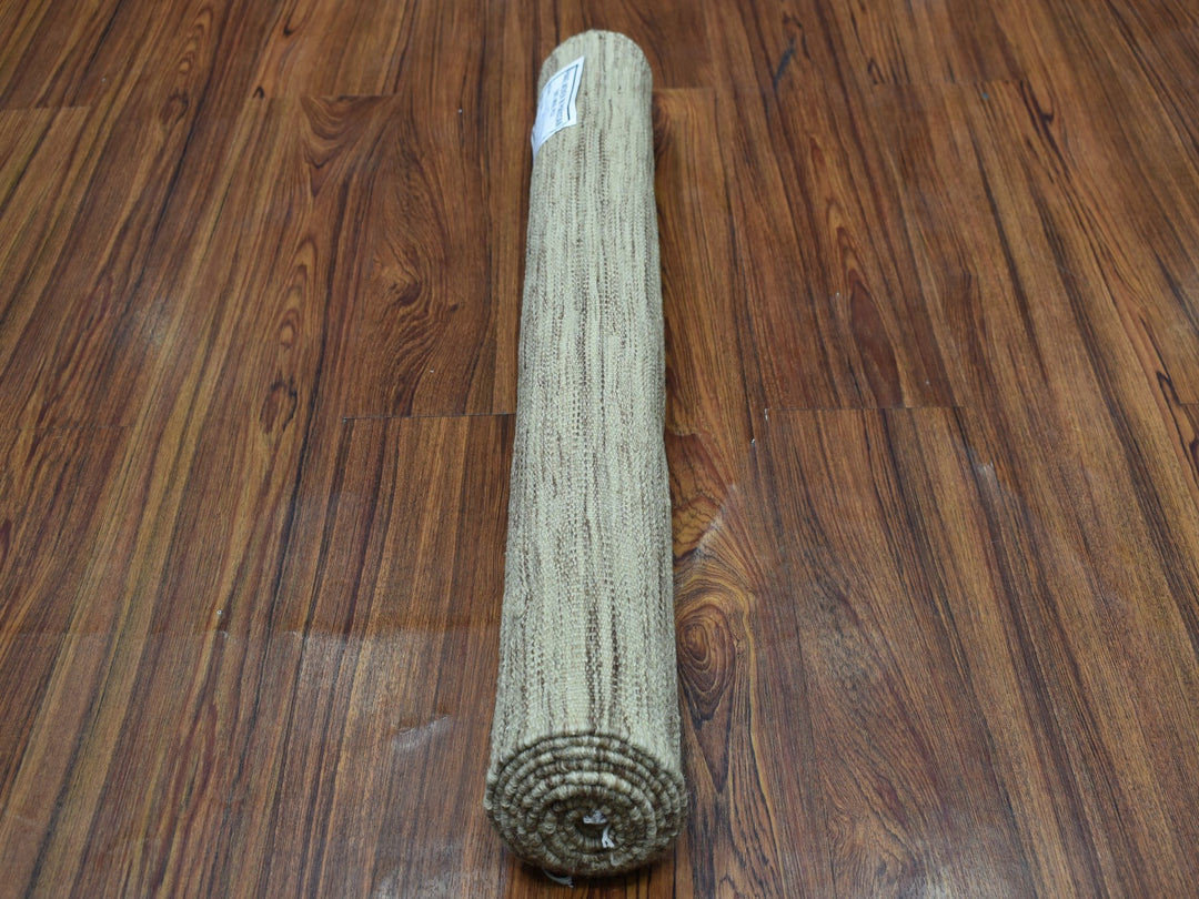 2'4" x 6'3" New Hand Woven Grey Wool Runner Oriental Rug - MOA10253862