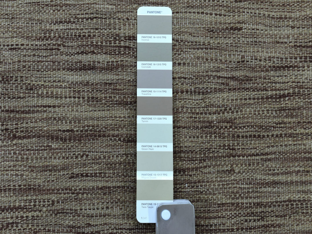 2'6" x 6'5" New Hand Woven Brown Wool Runner Oriental Rug - MOA10253866