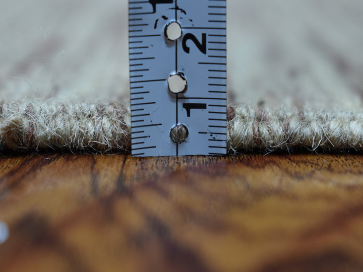 2'6" x 6'5" New Hand Woven Brown Wool Runner Oriental Rug - MOA10253866