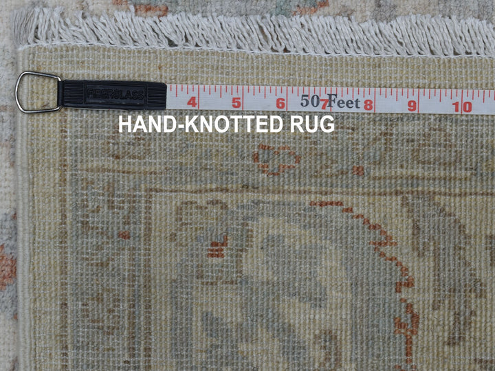 6'0" x 8'10" New Hand Knotted Grey Wool Rectangle Oriental Rug - MOA10253910
