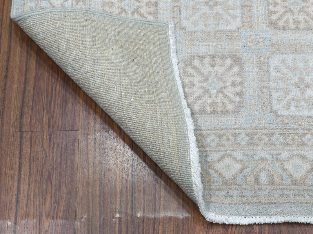 4'1" x 6'1" New Hand Knotted Blue Wool Rectangle Oriental Rug - MOA10253928