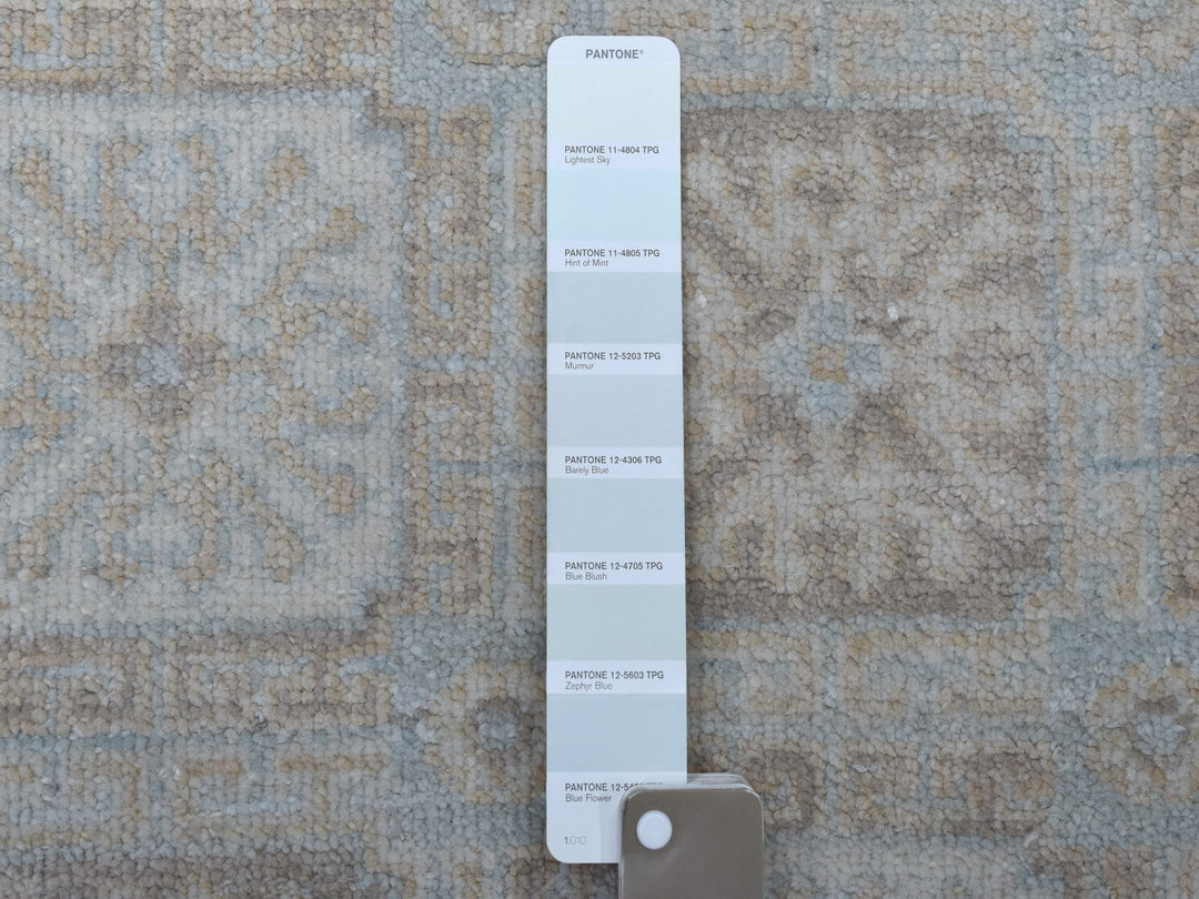 4'1" x 6'1" New Hand Knotted Blue Wool Rectangle Oriental Rug - MOA10253928