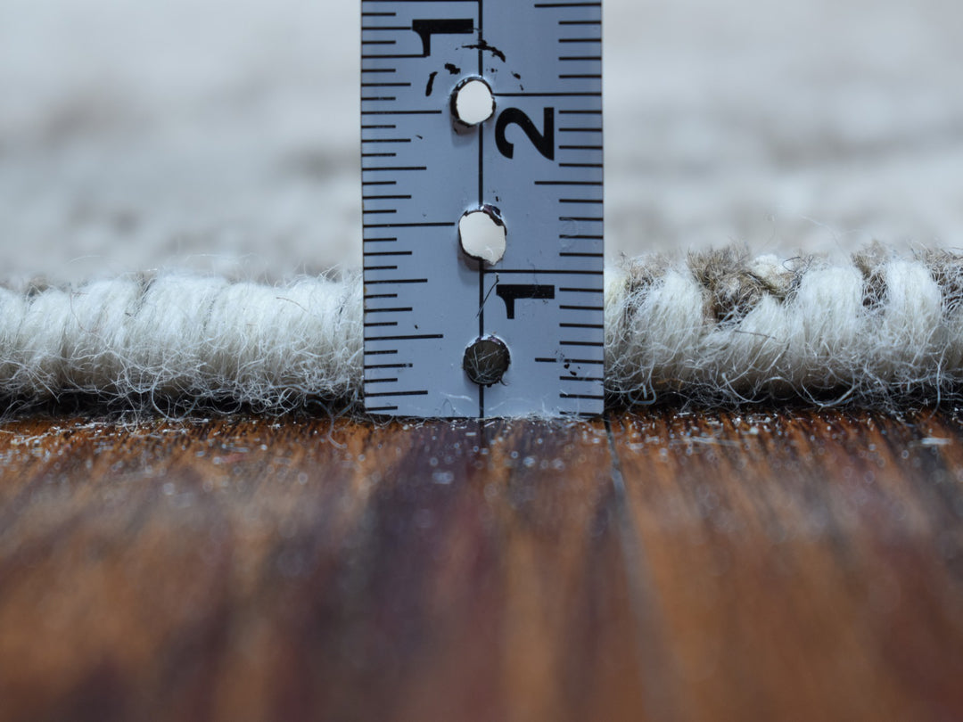 4'10" x 7'3" New Hand Knotted Brown Worn Wool Rectangle Oriental Rug - MOA10254029