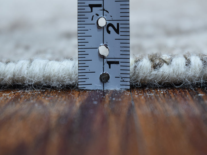 4'10" x 7'3" New Hand Knotted Brown Worn Wool Rectangle Oriental Rug - MOA10254029