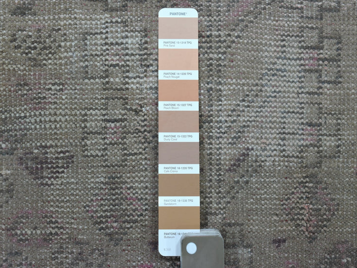 4'10" x 7'4" New Hand Knotted Grey Worn Wool Rectangle Oriental Rug - MOA10254056