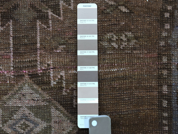 3'3" x 9'8" New Hand Knotted Grey Worn Wool Runner Oriental Rug - MOA10254087