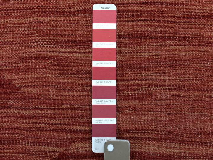 5'1" x 6'7" New Hand Woven Red Wool Rectangle Oriental Rug - MOA10254223