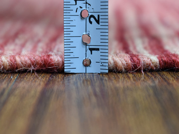 5'1" x 6'7" New Hand Woven Red Wool Rectangle Oriental Rug - MOA10254223