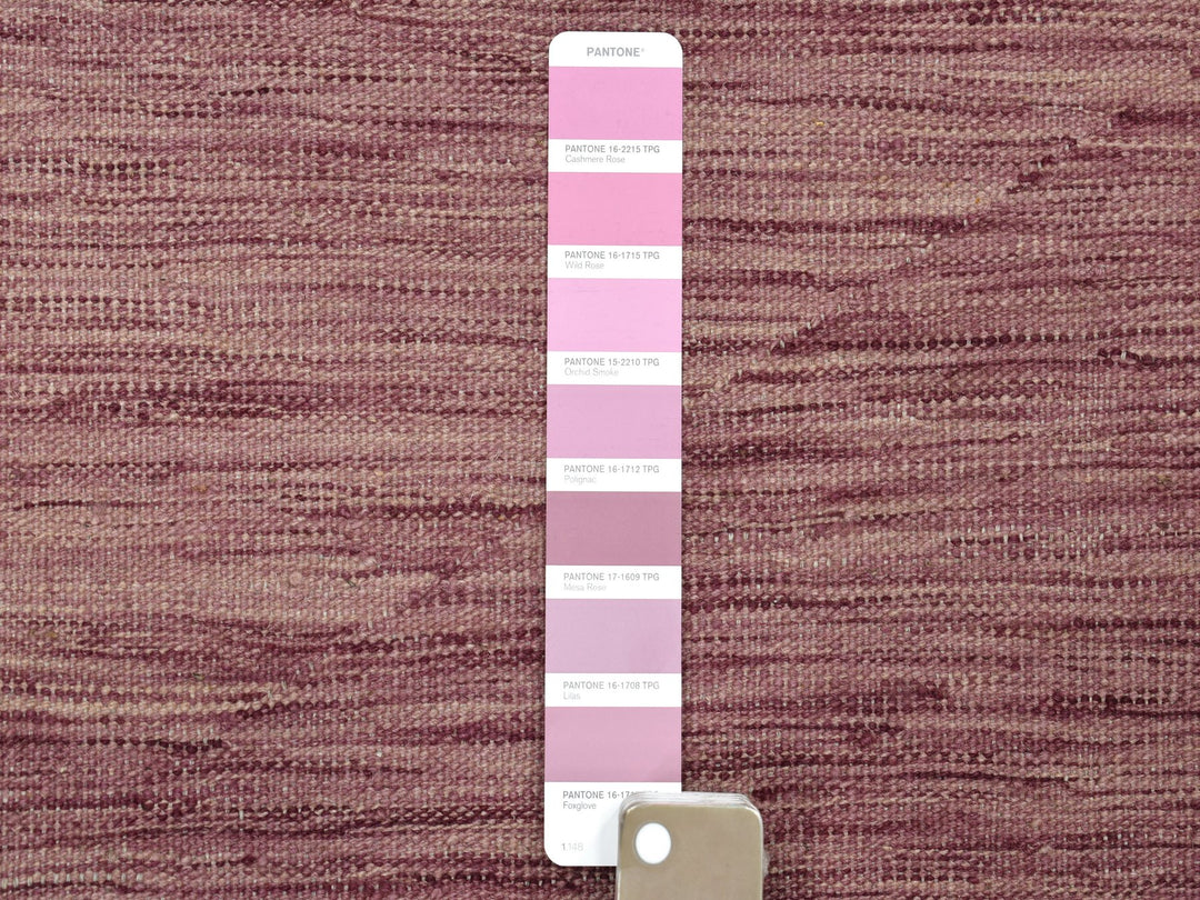 2'8" x 10'0" New Hand Woven Purple Wool Runner Oriental Rug - MOA10254248