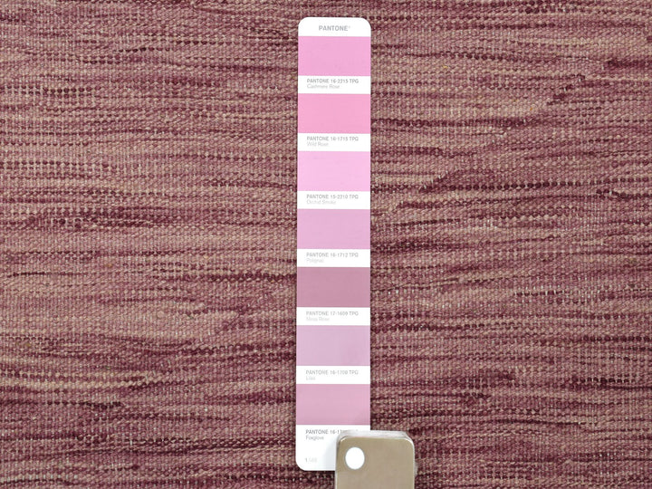 2'8" x 10'0" New Hand Woven Purple Wool Runner Oriental Rug - MOA10254248