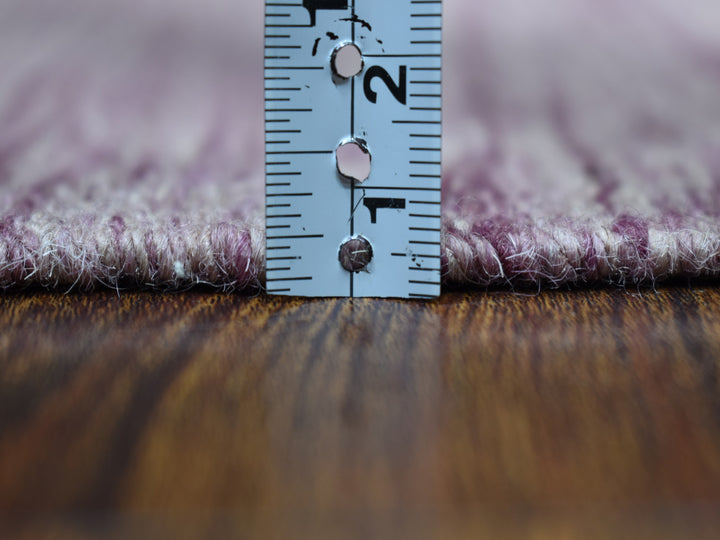 2'8" x 10'0" New Hand Woven Purple Wool Runner Oriental Rug - MOA10254248