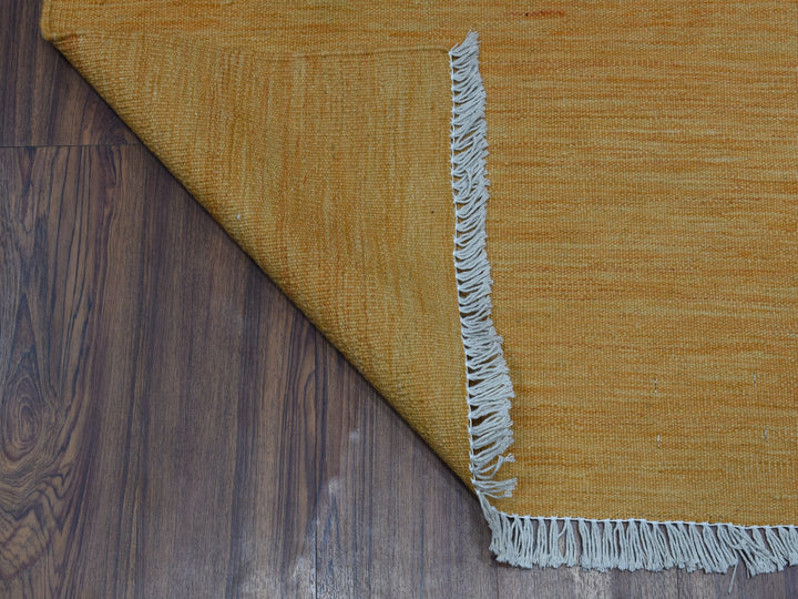 2'3" x 6'4" New Hand Knotted Yellow Wool Runner Oriental Rug - MOA10254249