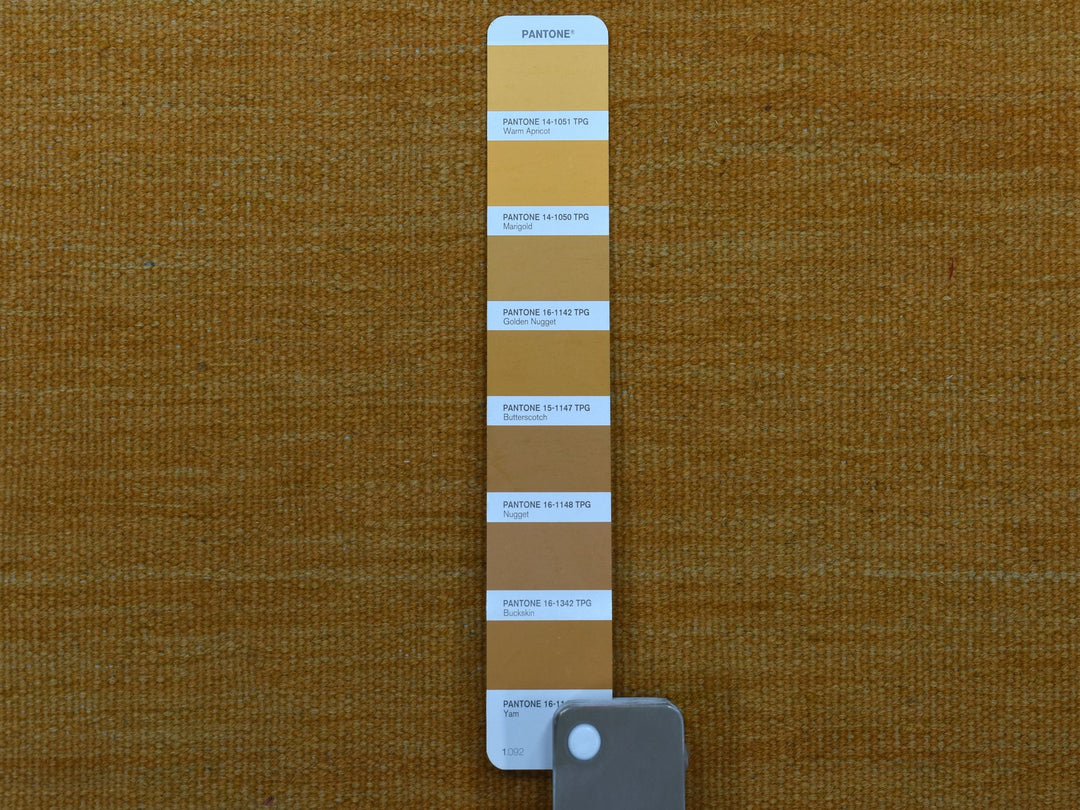 2'3" x 6'4" New Hand Knotted Yellow Wool Runner Oriental Rug - MOA10254249