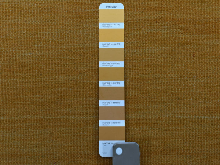 2'3" x 6'4" New Hand Knotted Yellow Wool Runner Oriental Rug - MOA10254249