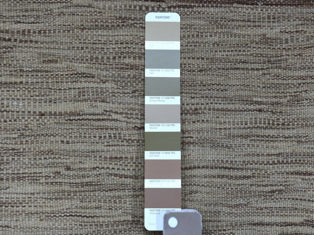 2'3" x 6'4" New Hand Woven Grey Wool Runner Oriental Rug - MOA10254251