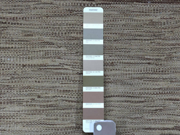 2'3" x 6'4" New Hand Woven Grey Wool Runner Oriental Rug - MOA10254251