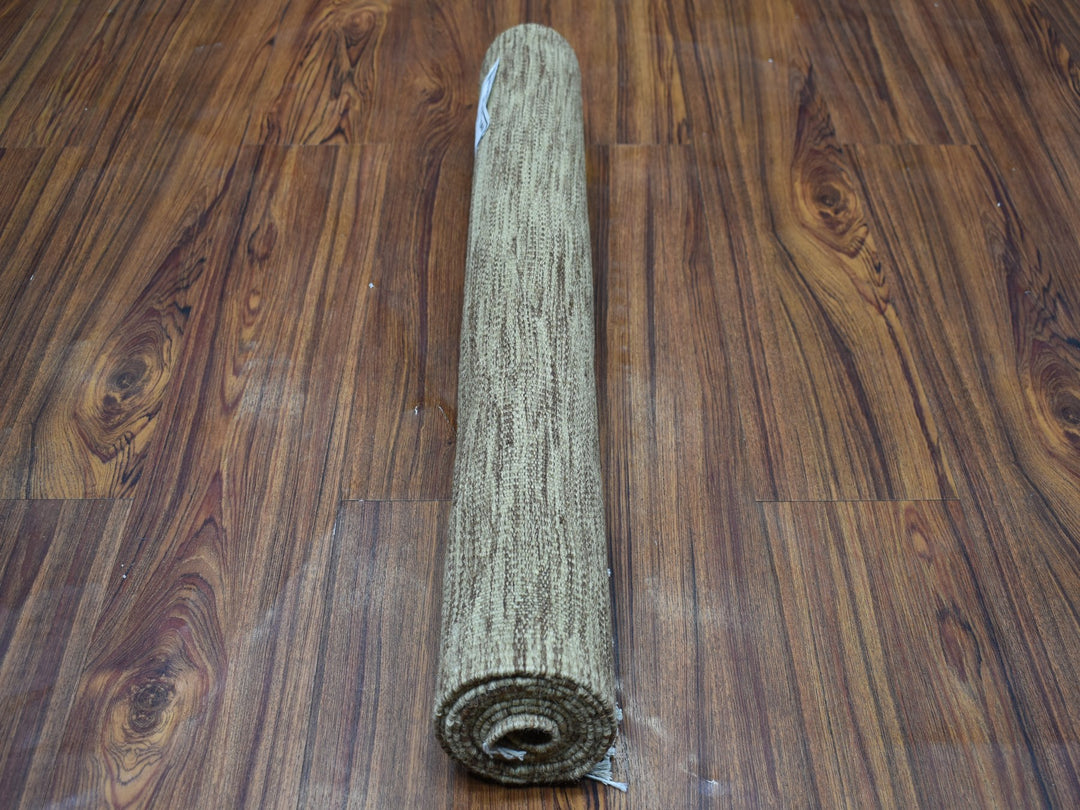 2'3" x 6'4" New Hand Woven Grey Wool Runner Oriental Rug - MOA10254251