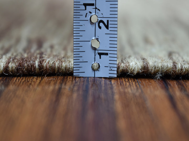 2'3" x 6'4" New Hand Woven Grey Wool Runner Oriental Rug - MOA10254251