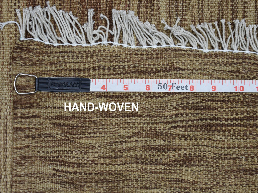 2'3" x 6'4" New Hand Woven Grey Wool Runner Oriental Rug - MOA10254251