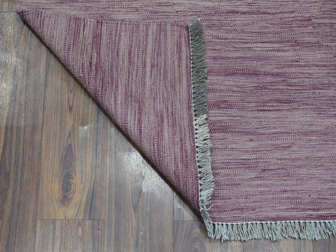 2'8" x 16'0" New Hand Woven Purple Wool Runner Oriental Rug - MOA10254253