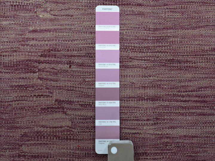 2'8" x 16'0" New Hand Woven Purple Wool Runner Oriental Rug - MOA10254253