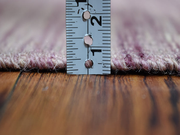 2'8" x 16'0" New Hand Woven Purple Wool Runner Oriental Rug - MOA10254253