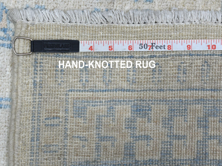 5'10" x 9'1" New Hand Knotted Ivory Wool Rectangle Oriental Rug - MOA10254291