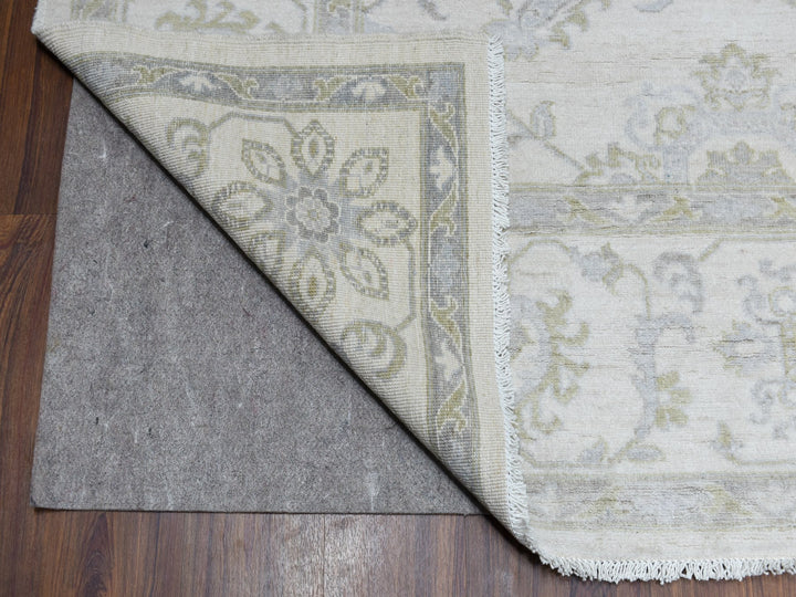 8'5" x 9'7" New Hand Knotted Ivory Wool Rectangle Oriental Rug - MOA10254389