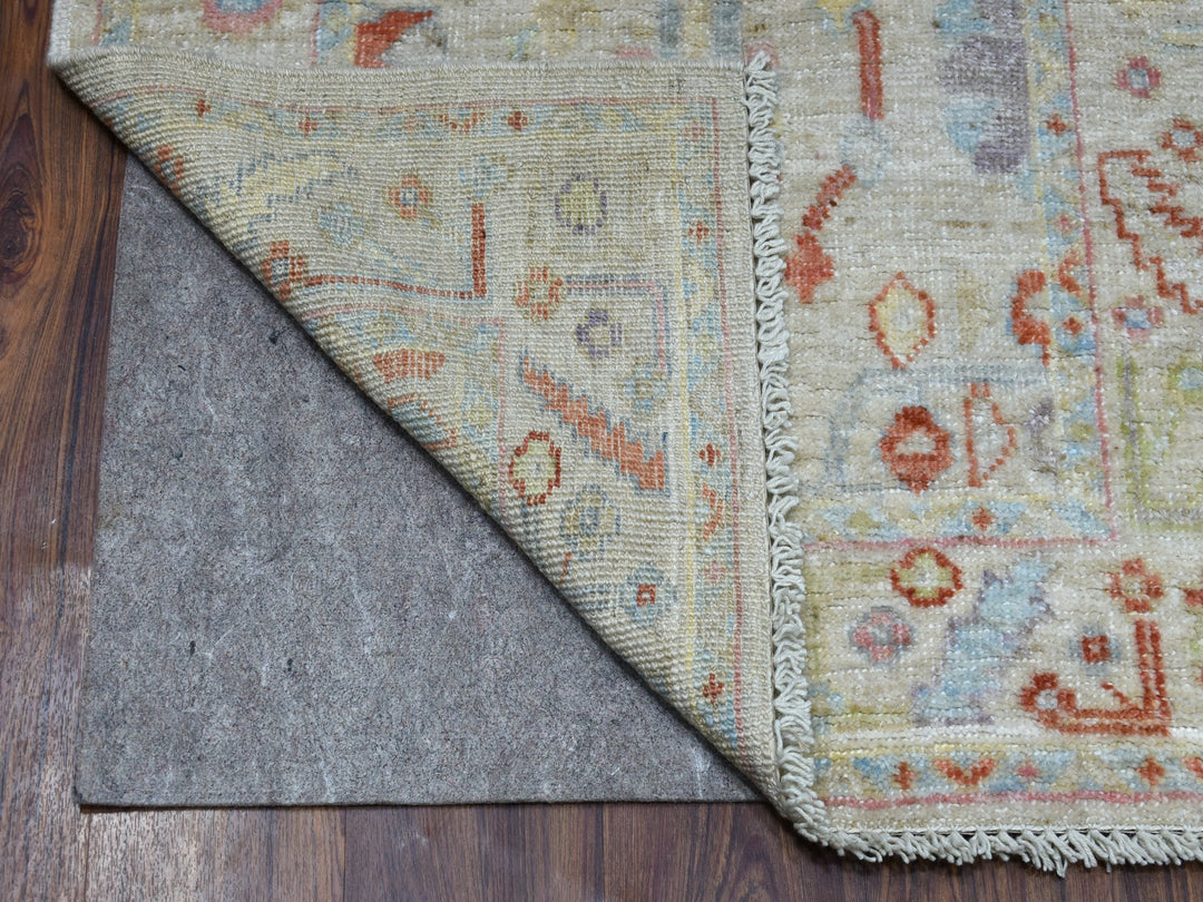 2'10" x 13'6" New Hand Knotted Grey Wool Runner Oriental Rug - MOA10254429