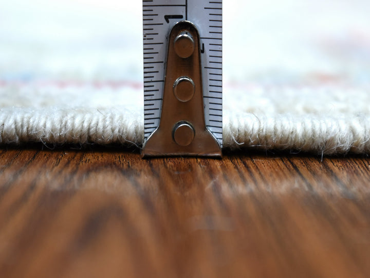 2'10" x 13'6" New Hand Knotted Grey Wool Runner Oriental Rug - MOA10254429