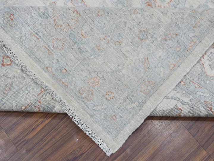 8'0" x 9'9" New Hand Knotted Ivory Wool Rectangle Oriental Rug - MOA10254953