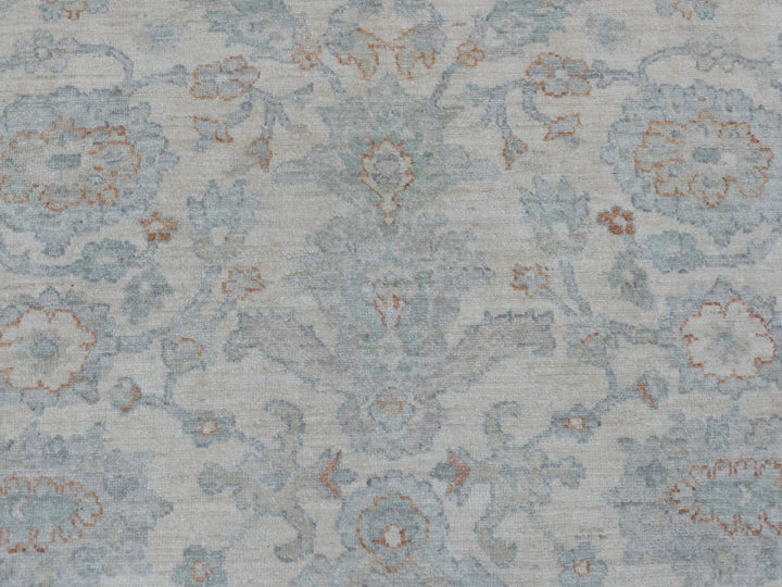 8'0" x 9'9" New Hand Knotted Ivory Wool Rectangle Oriental Rug - MOA10254953