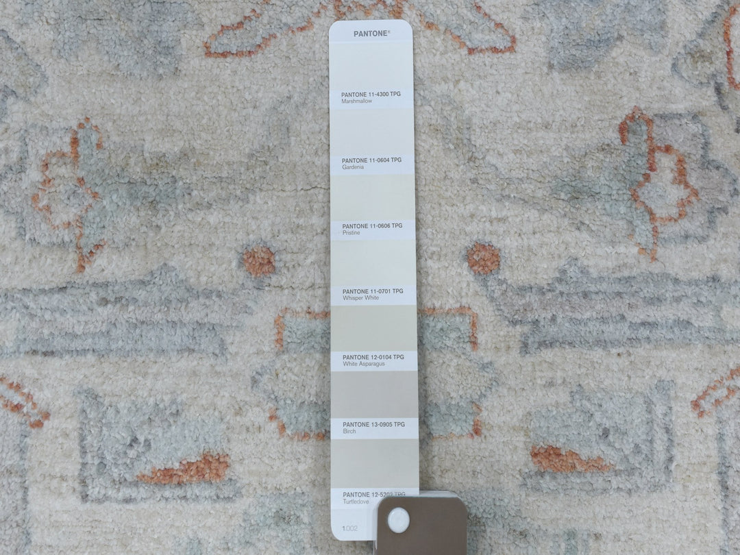 2'7" x 9'7" New Hand Knotted Ivory Wool Runner Oriental Rug - MOA10255026