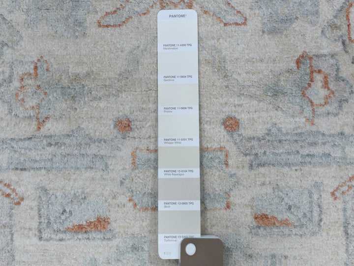 2'7" x 9'7" New Hand Knotted Ivory Wool Runner Oriental Rug - MOA10255026