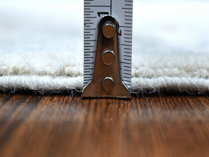 2'7" x 9'7" New Hand Knotted Ivory Wool Runner Oriental Rug - MOA10255026