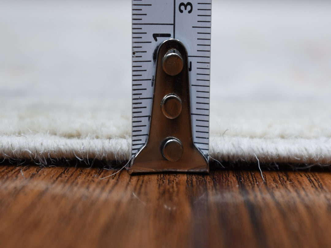 2'6" x 9'10" New Hand Knotted Ivory Wool Runner Oriental Rug - MOA10255147