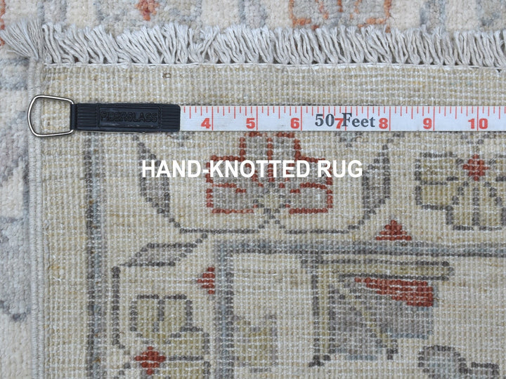 2'6" x 9'10" New Hand Knotted Ivory Wool Runner Oriental Rug - MOA10255147