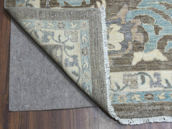 11'9" x 14'5" New Hand Knotted Brown Wool Rectangle Oriental Rug - MOA10255606